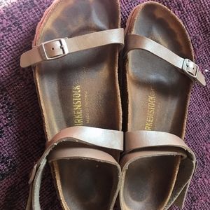 Birkenstock Daloa Women's Hazel / Metallic Tan